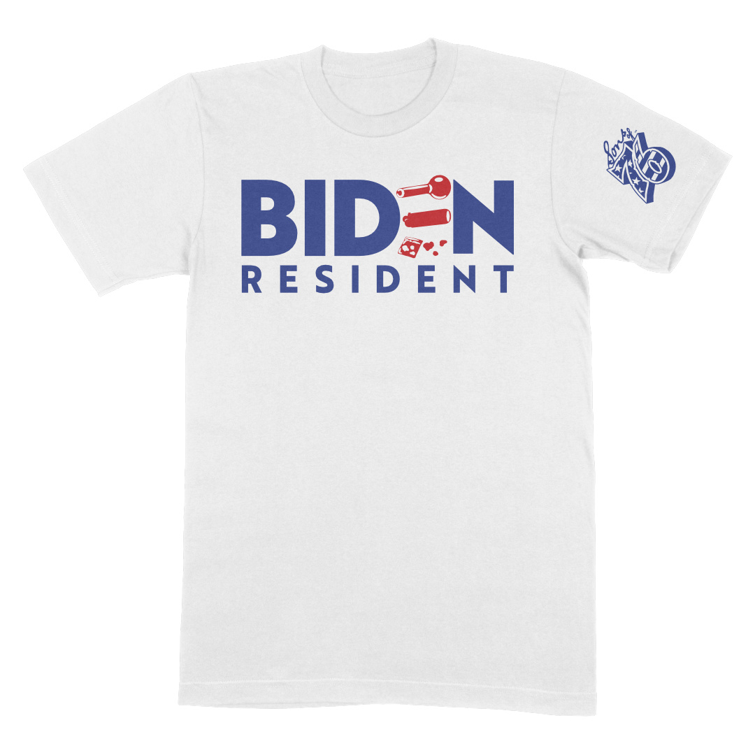 biden resident tshirt, biden, resident, shirt, tee, white